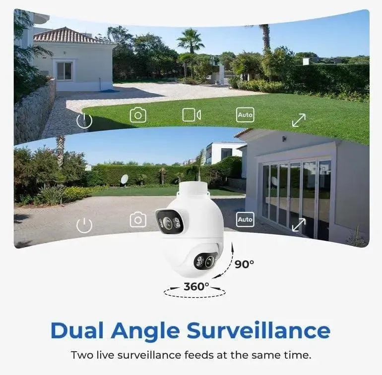 Xiaomi Imilab EC6 Dual Out-Door WiFi Plug-In Spotlight Security Camera 3K & 3K White