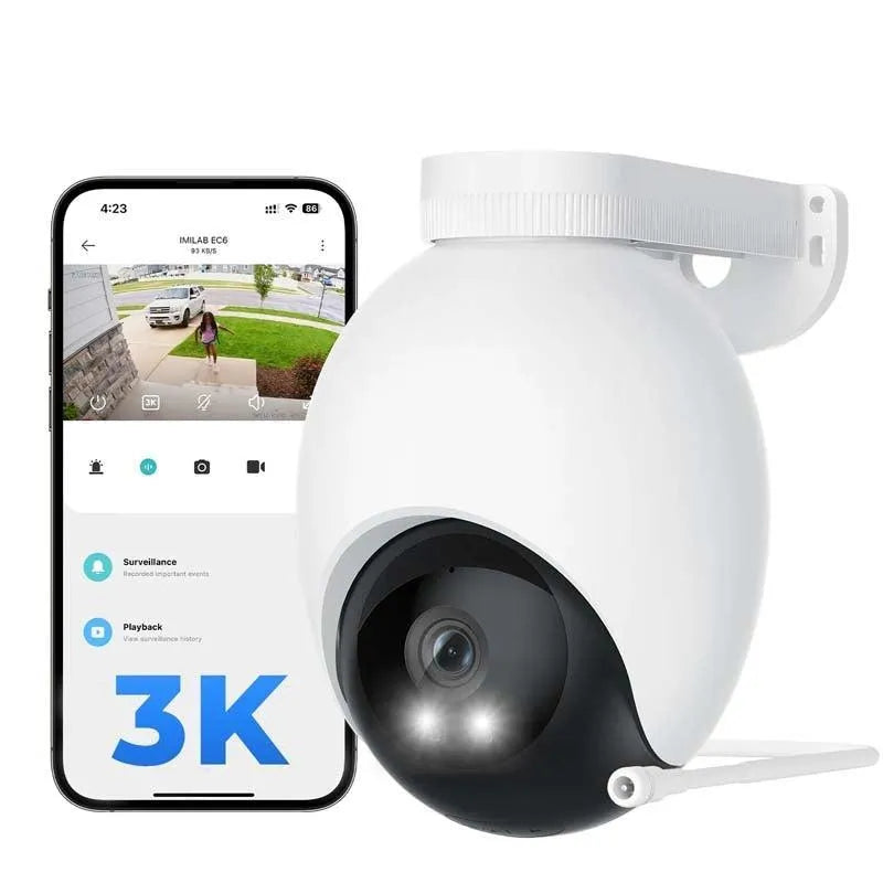Xiaomi Imilab EC6 Out-Door WiFi Plug-In Spotlight Security Camera 3K White