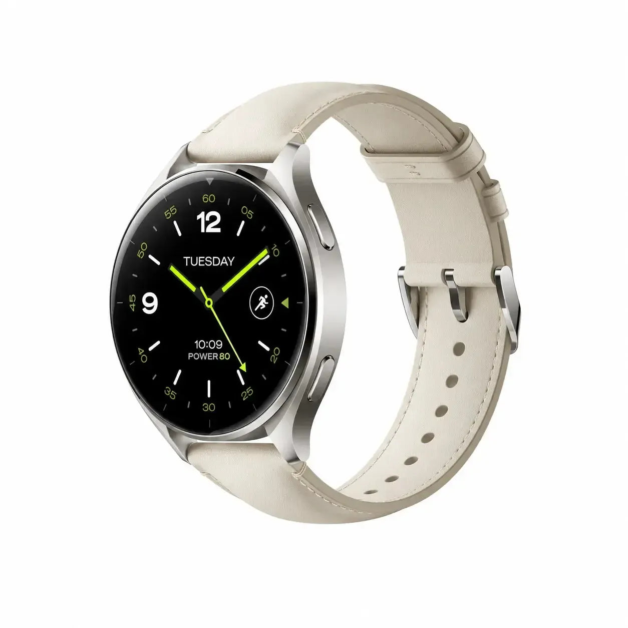 Xiaomi Watch 2 Titan Gray Case With White Leather Strap
