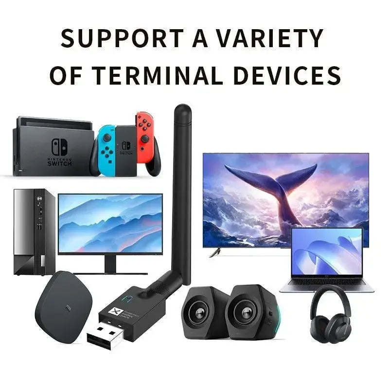 YET-T10 QCC5.2 Qualcomm Low Latency Bluetooth Audio Transmitter Support Aptx