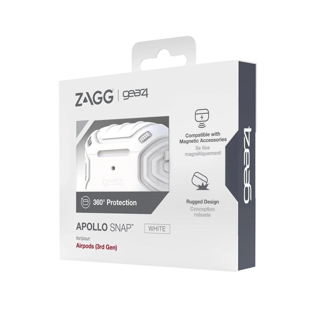 ZAGG Gear 4 Apollo Snap Airpods 3rd Gen 360 Protection Case White