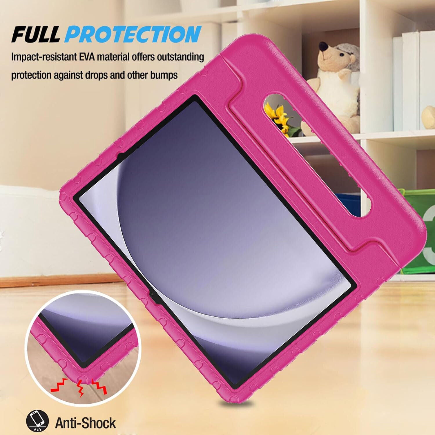 For Samsung Galaxy Tab A9 Plus X210 Kids Case Shockproof Cover With Stand - Pink-www.firsthelptech.ie