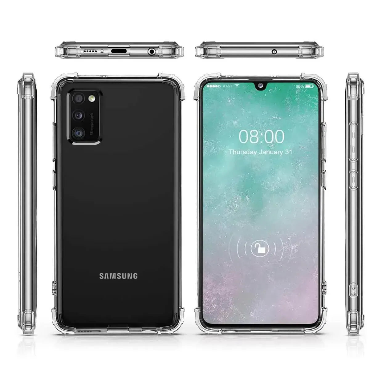 Clear Soft TPU Cover For Samsung Galaxy A41 ShockProof Case