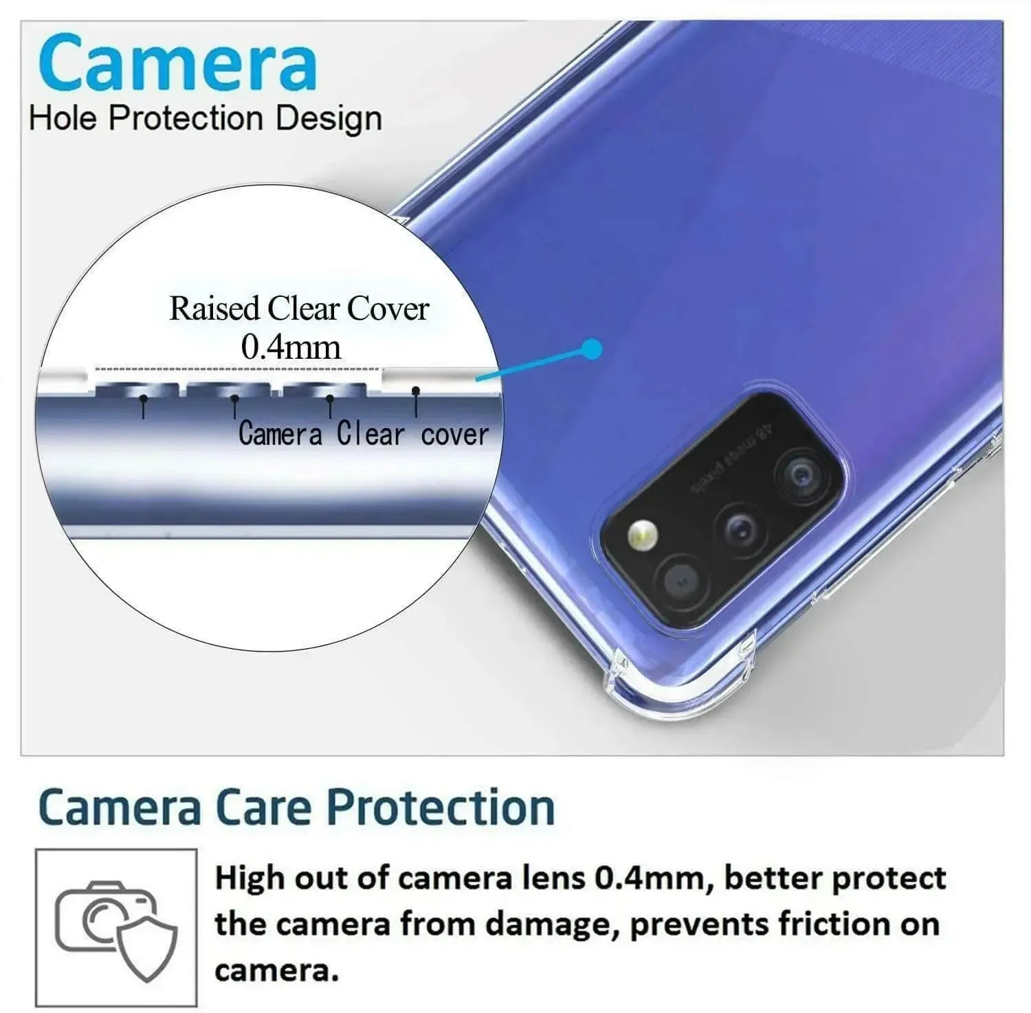 Clear Soft TPU Cover For Samsung Galaxy A41 ShockProof Case