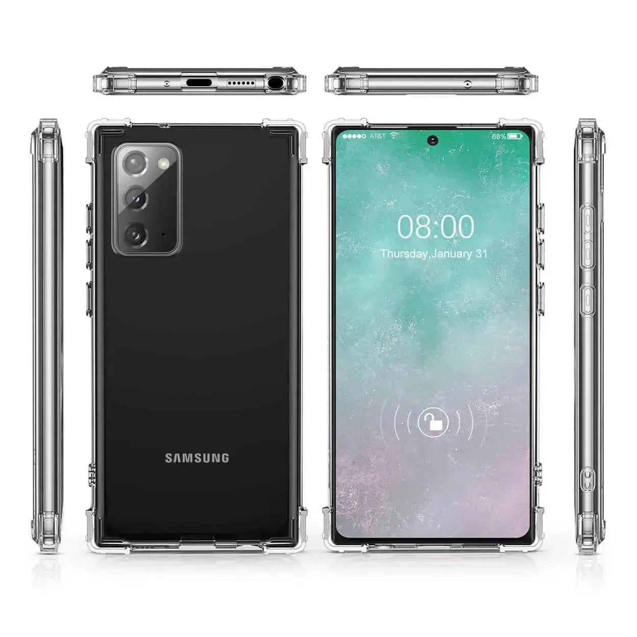 Clear Soft TPU Cover For Samsung Galaxy Note 20 / Note 20 5G ShockProof Case