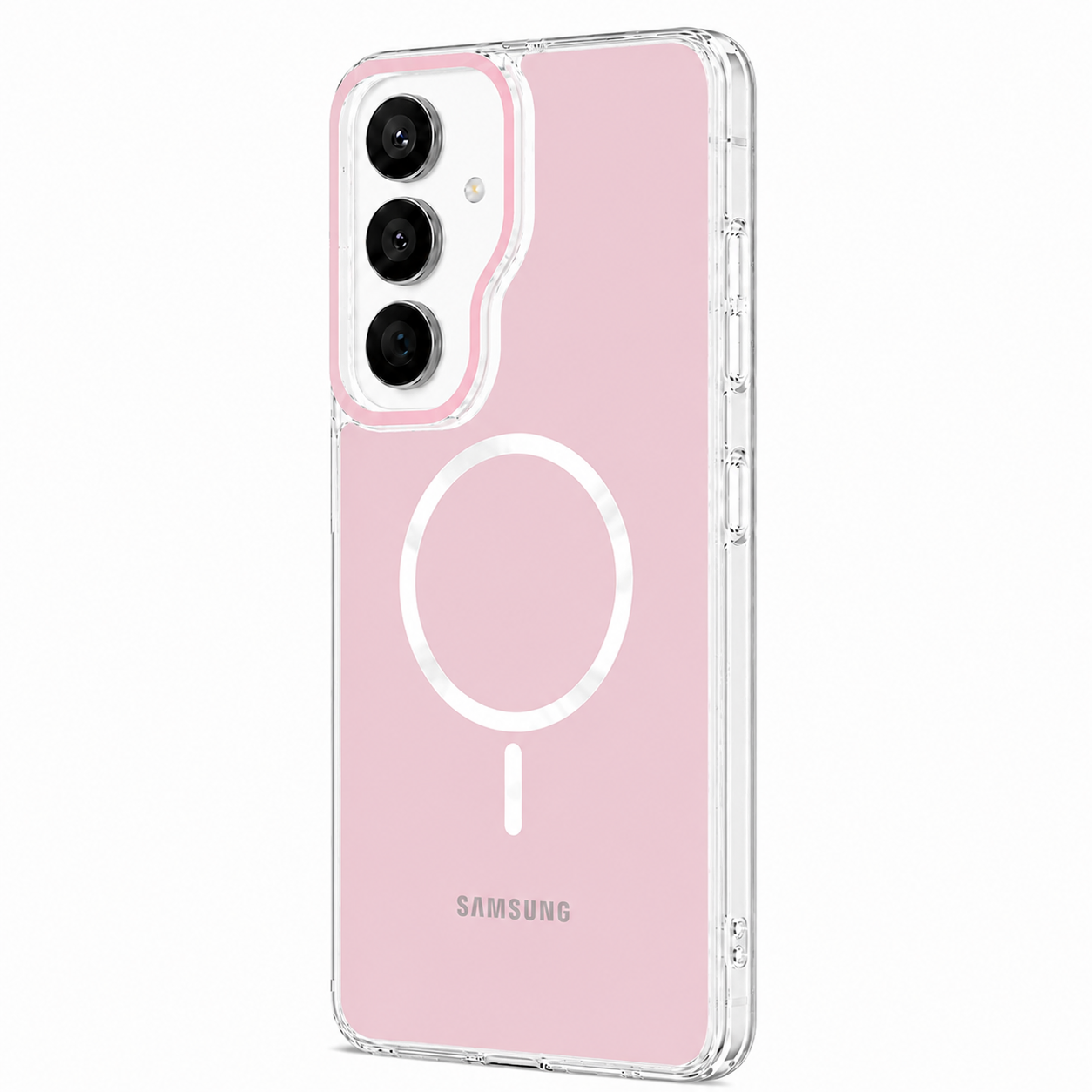 For Samsung Galaxy S26 Macaron Magsafe Case With Camera Stand Pink