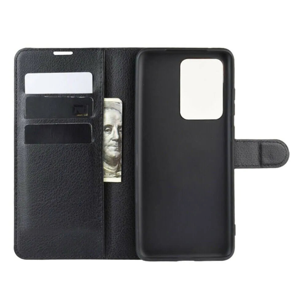 For Samsung Galaxy S20 Ultra / S20 Ultra 5G Wallet Case Cover PU Leather Black