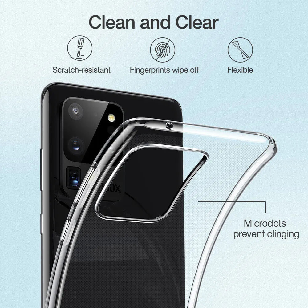 For Samsung Galaxy S20 Ultra / S20 Ultra 5G Soft TPU Case Crystal Clear Thin Cover