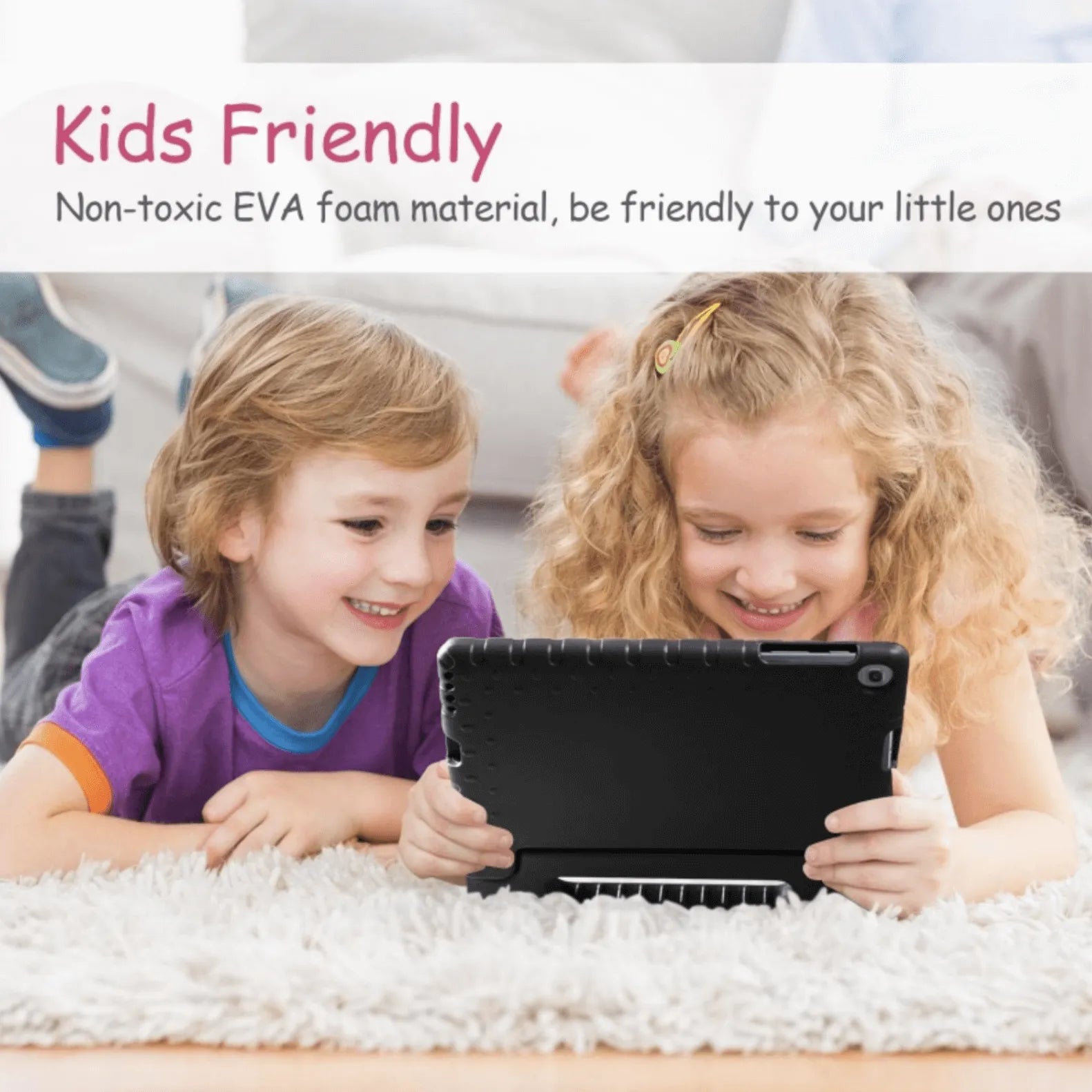 For Samsung Galaxy Tab A 10.1" 2019 Kids Case Shockproof Cover With Stand Pink