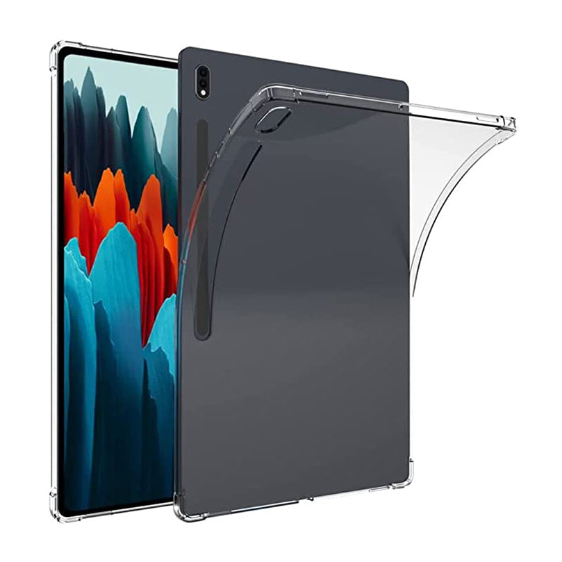 Clear Soft TPU Cover For Samsung Galaxy Tab S7 FE ShockProof Bumper Case-www.firsthelptech.ie