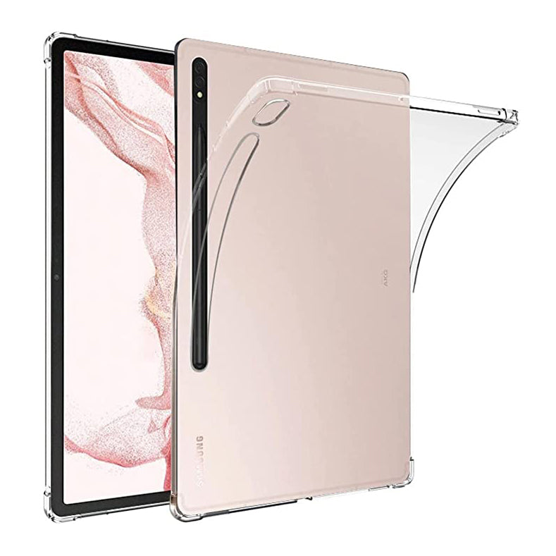 Clear Soft TPU Cover For Samsung Galaxy Tab S8 Plus ShockProof Bumper Case