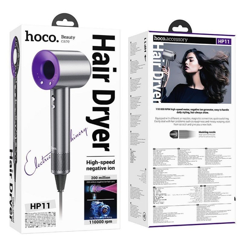 Hoco HP11 Plus Dyson Style High-Speed 6 Modes Ion Hair Dryer Purple EU