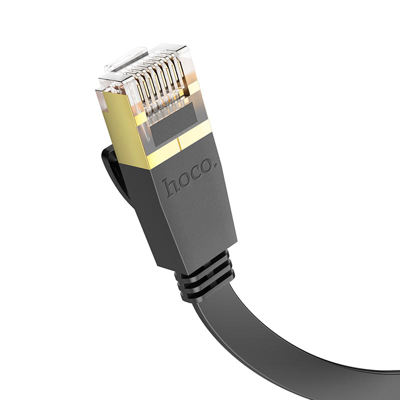 Hoco US07 Cat6 RJ45 Eneral Pure Copper Flat LAN Ethernet Network Cable 1M