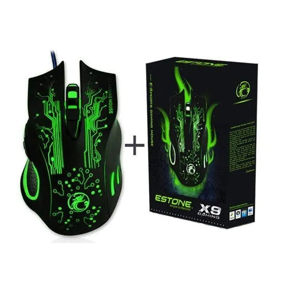 iMICE X9 3200DPI 6 Buttons LED Optical USB Wired Gaming Mouse Black