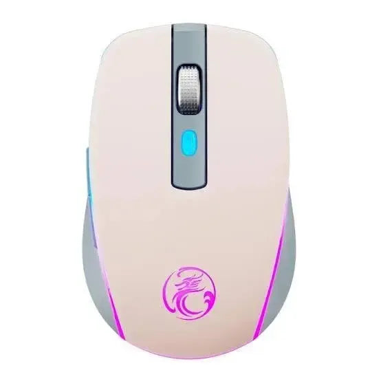 iMice G903 Rechargeable BT & 2.4G Wireless Mouse Pink