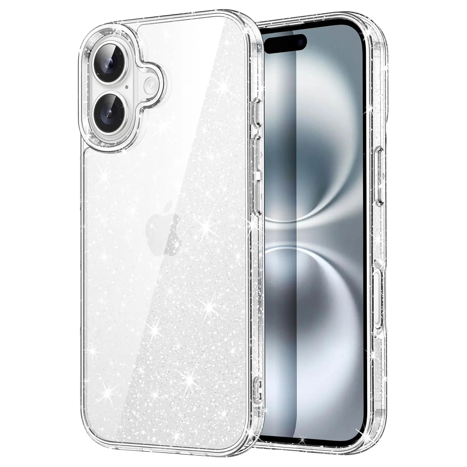 For Apple iPhone 17 Terminator Axis Design Case Glitter Clear