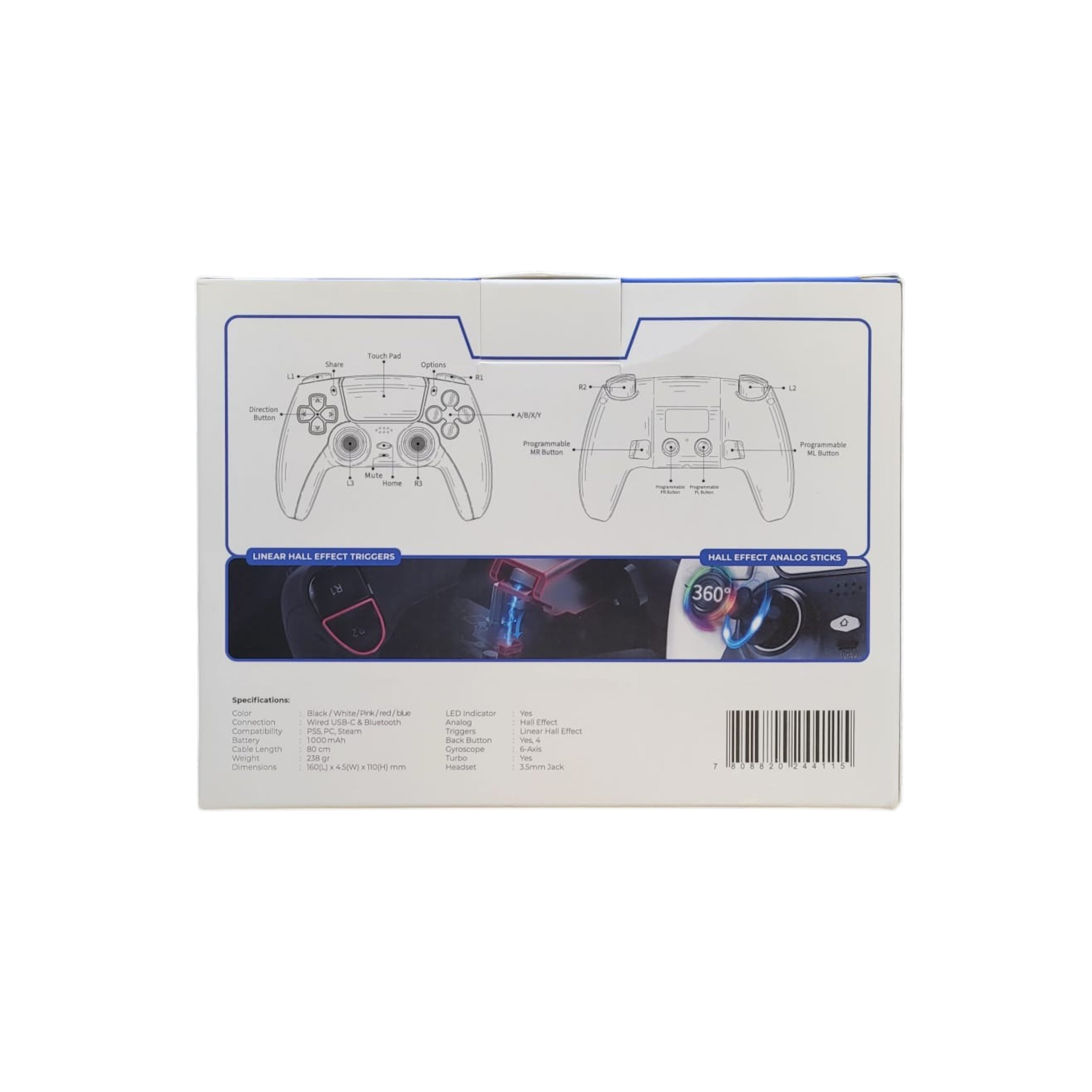 EK505 Dualsense Wireless Controller For PS5 / PC - Pink