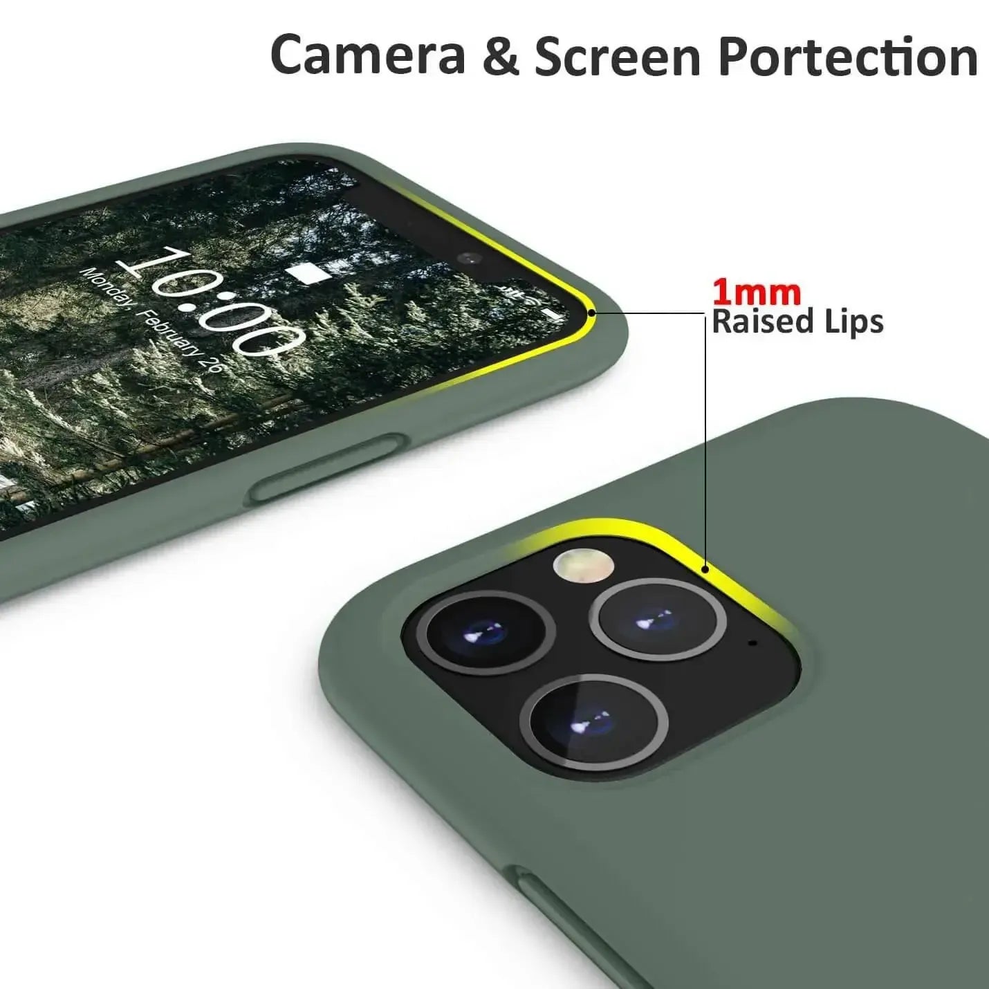 Liquid Silicone Case For Apple iPhone 11 Pro Luxury Thin Phone Cover Green