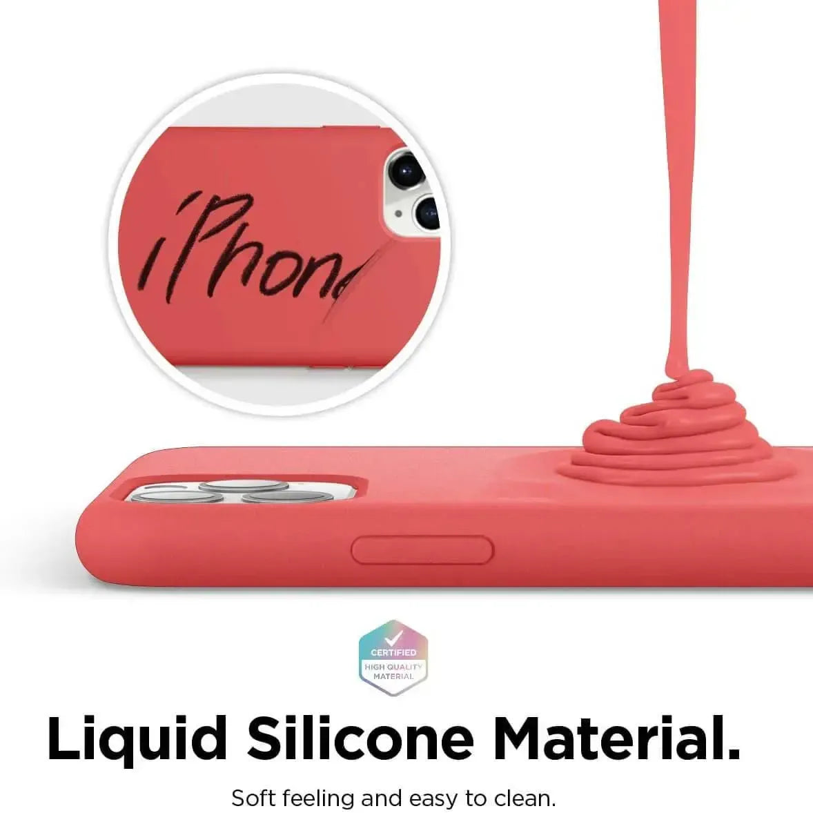 Liquid Silicone Case For Apple iPhone 11 Pro Luxury Thin Phone Cover Red