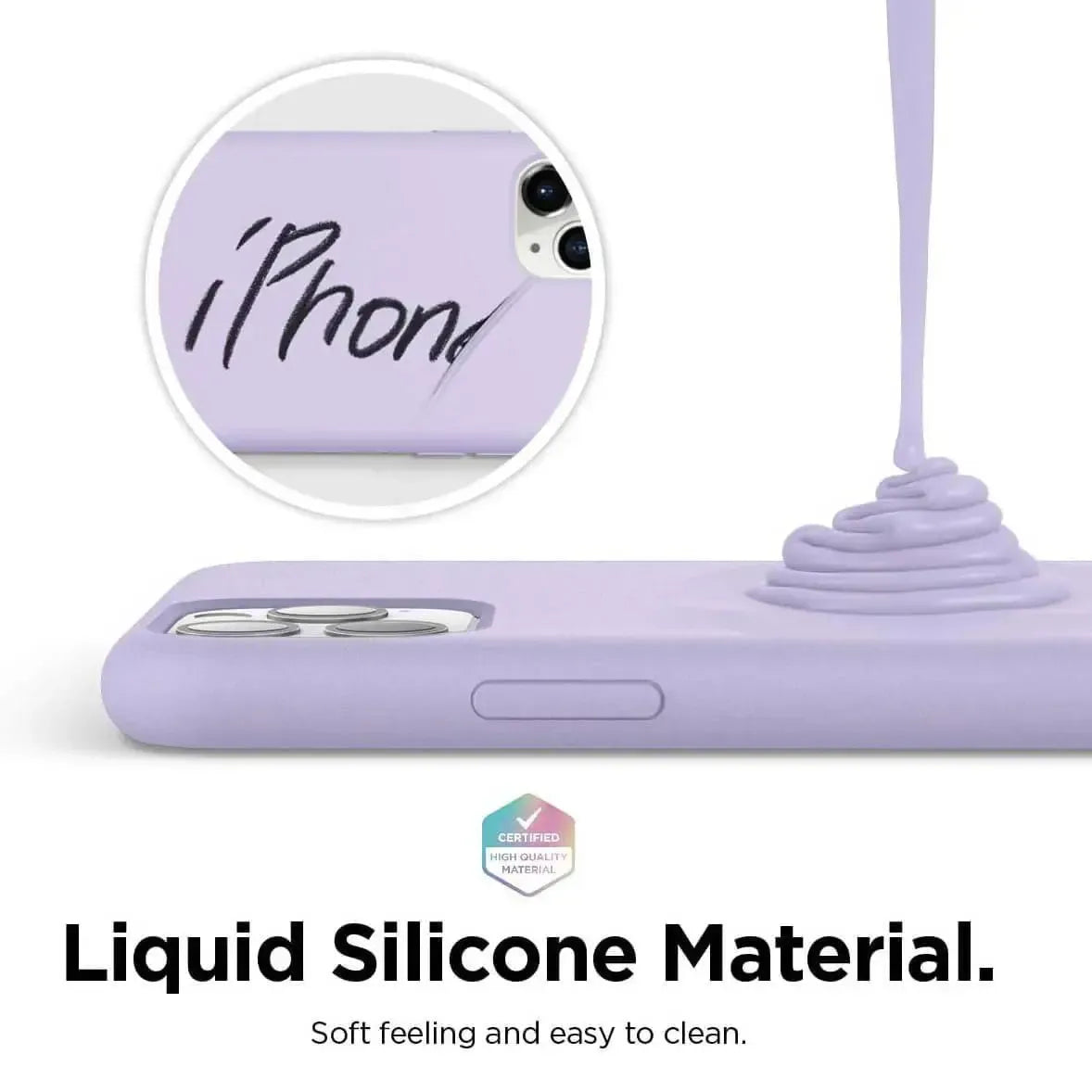 Liquid Silicone Case For Apple iPhone 11 Pro Max Luxury Thin Phone Cover Lilac Purple
