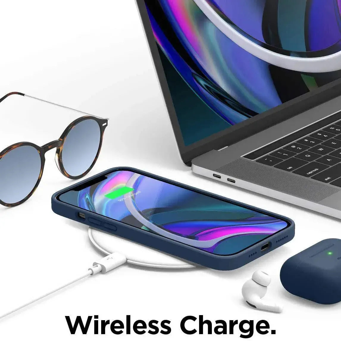 Liquid Silicone Case For Apple iPhone 12 Pro Max Luxury Thin Phone Cover Blue