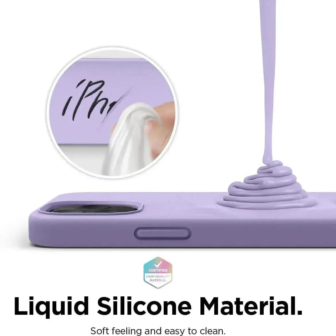 Liquid Silicone Case For Apple iPhone 12 Pro Max Luxury Thin Phone Cover Lilac Purple