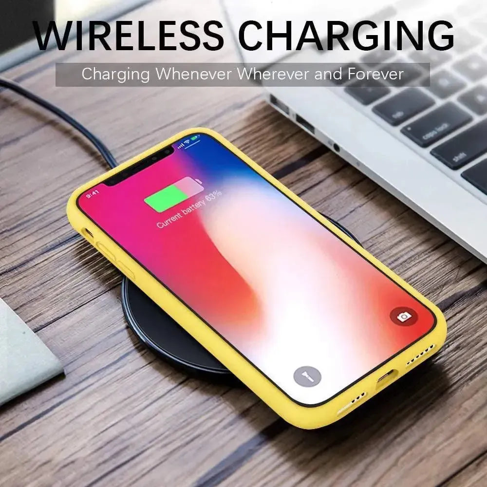 Liquid Silicone Case For Apple iPhone X / XS Luxury Thin Phone Cover Yellow