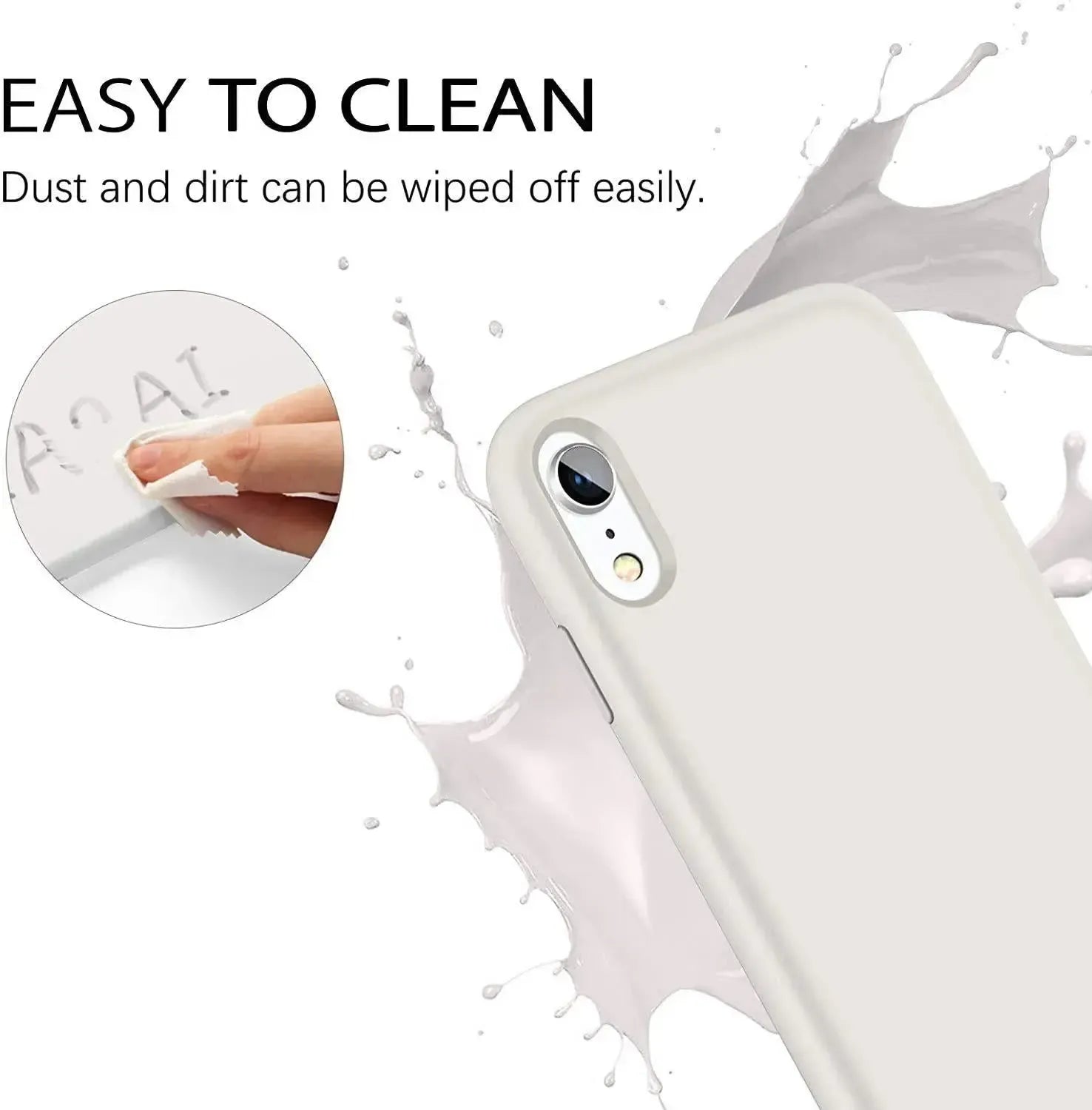 Liquid Silicone Case For Apple iPhone XR Luxury Thin Phone Cover Grey