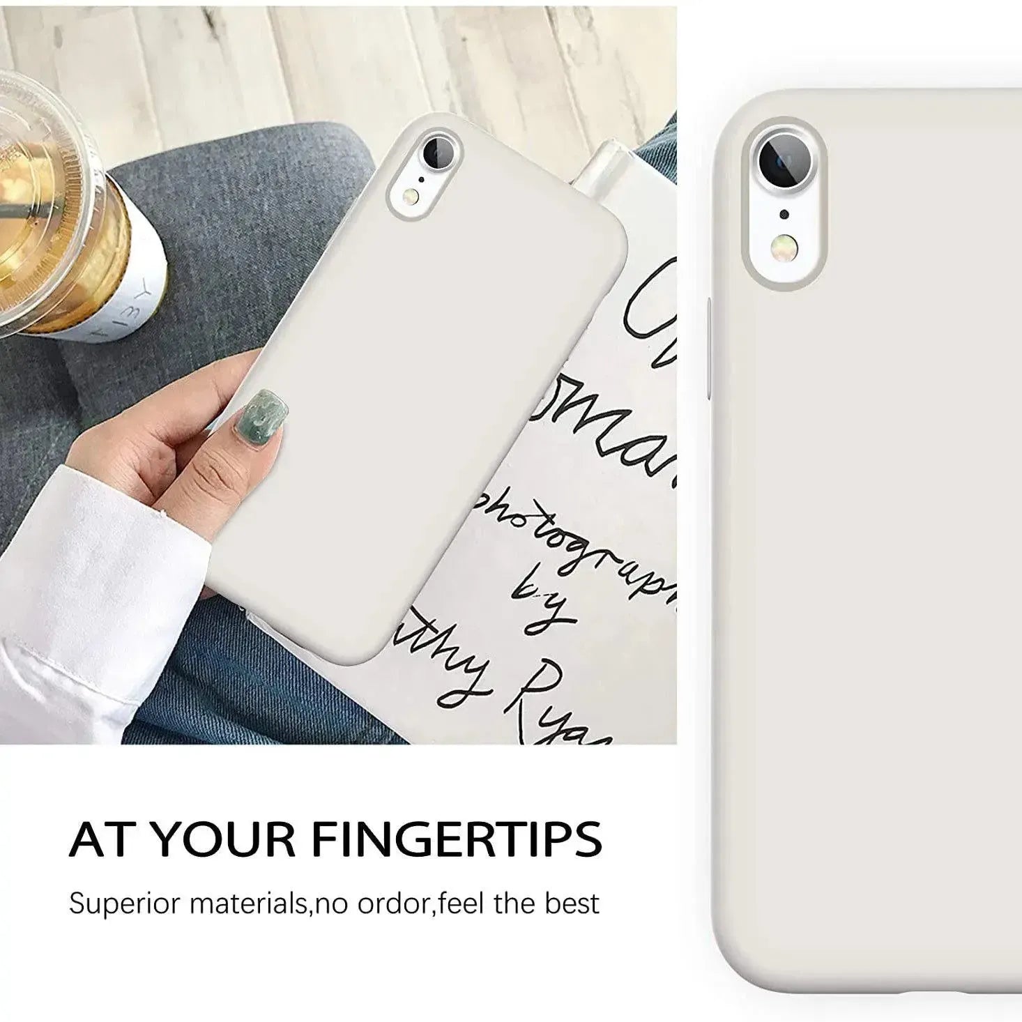 Liquid Silicone Case For Apple iPhone XR Luxury Thin Phone Cover Grey