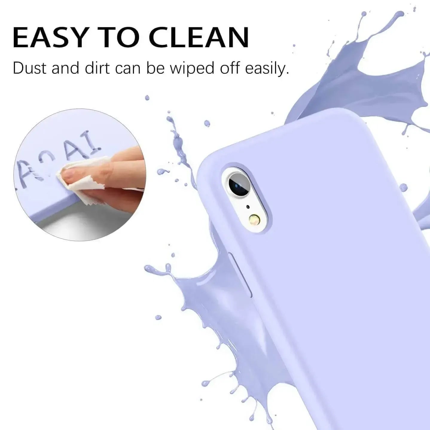 Liquid Silicone Case For Apple iPhone XR Luxury Thin Phone Cover Lilac Purple