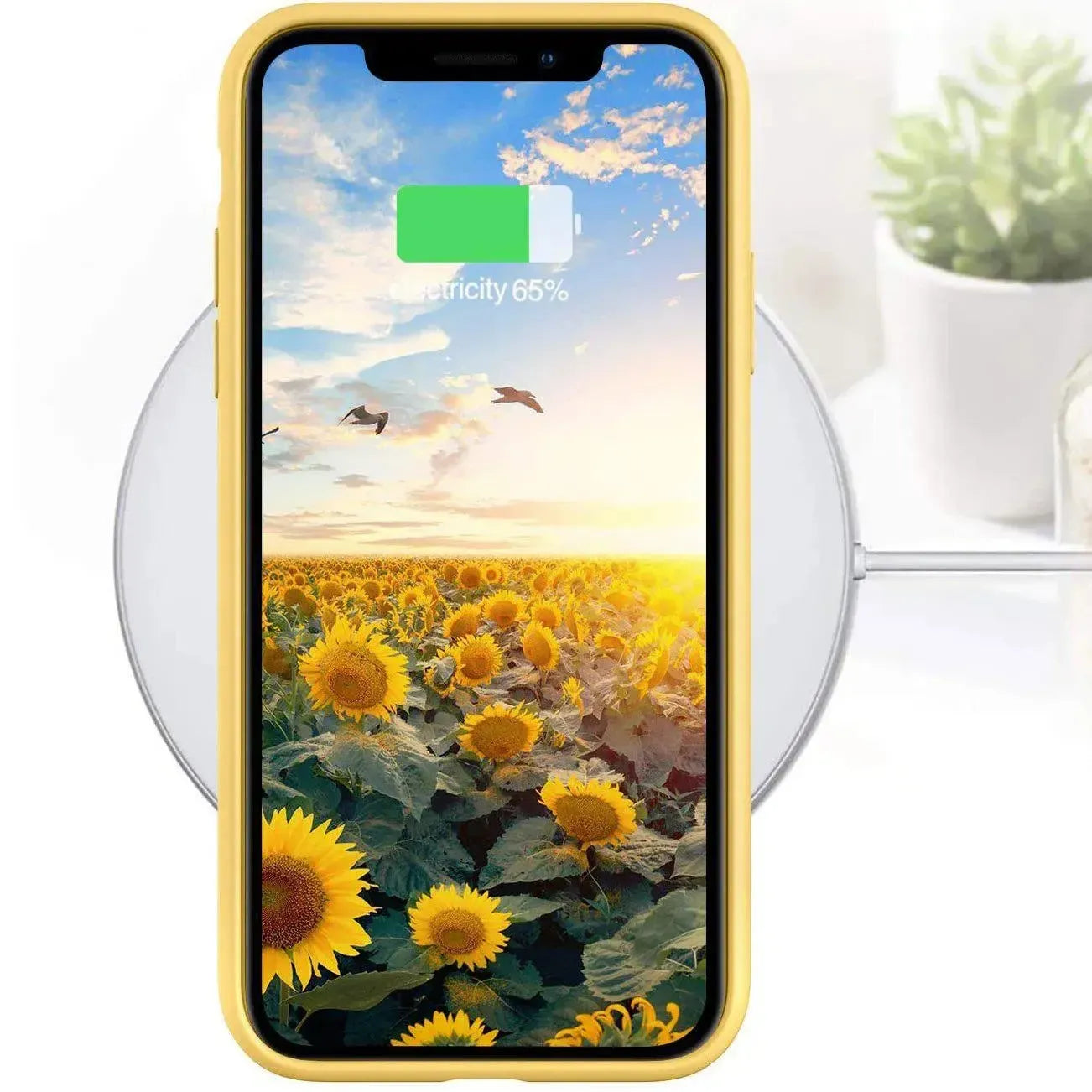 Liquid Silicone Case For Apple iPhone XR Luxury Thin Phone Cover Yellow