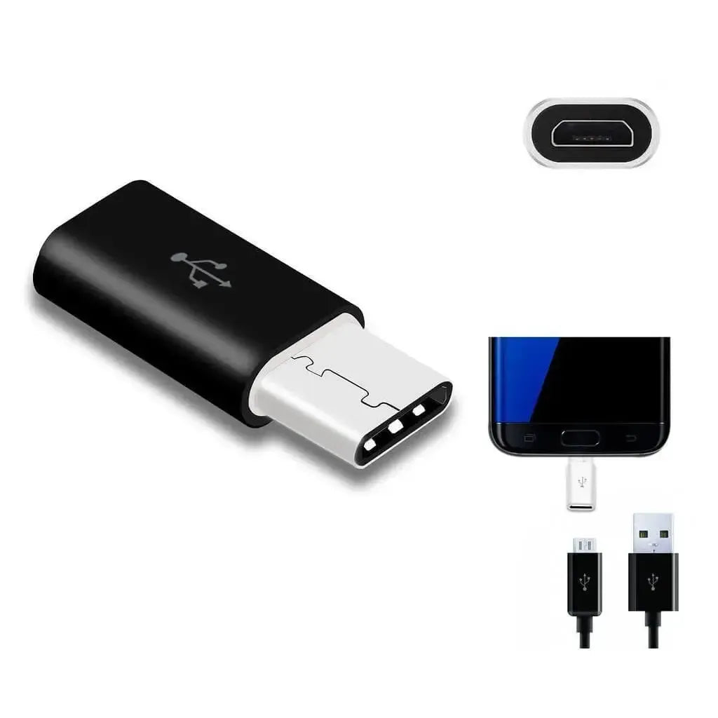 Micro USB Female to Type C USB Male Charger Adapter