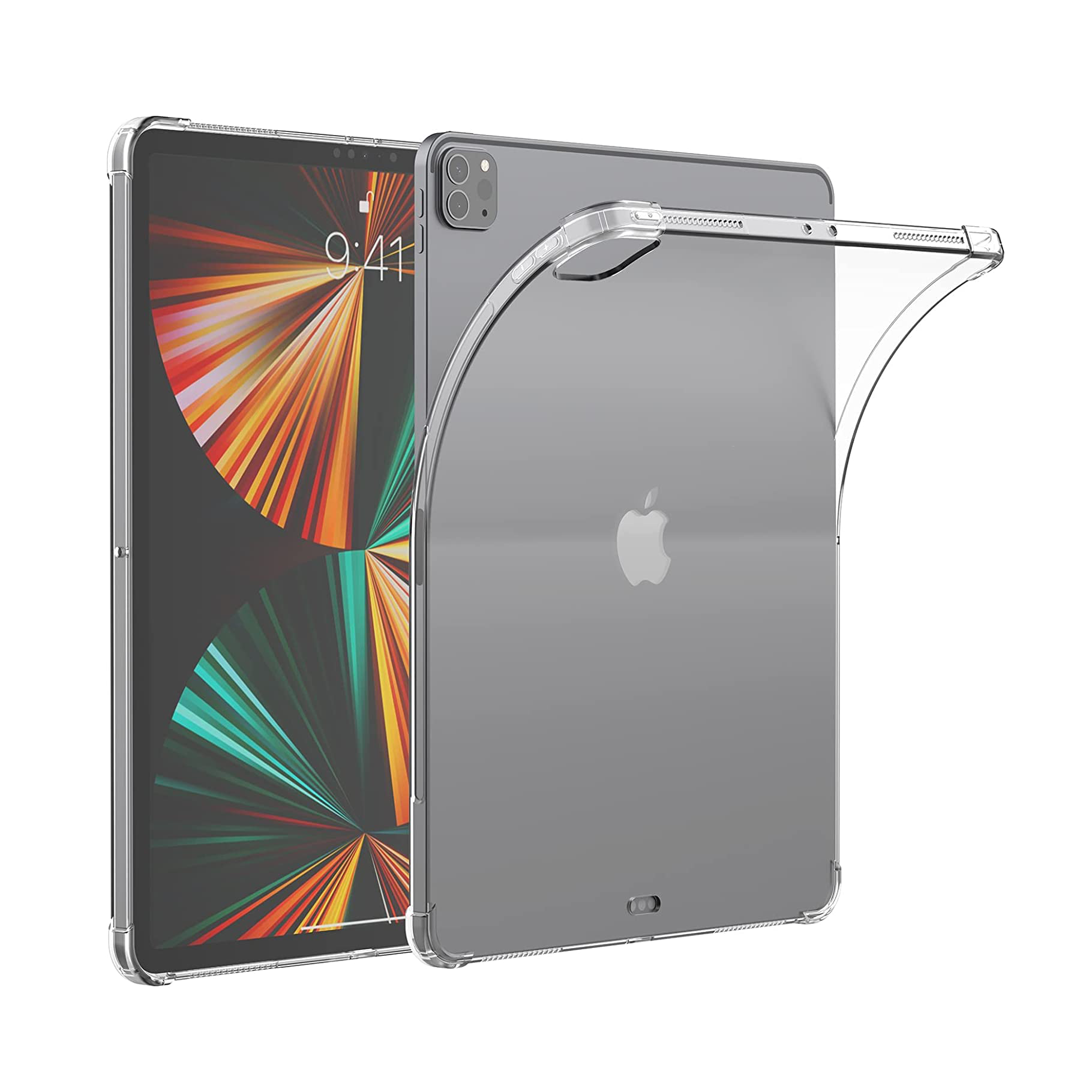 Clear Soft TPU Cover For Apple iPad Pro 12.9 6th Gen 2022 ShockProof Bumper Case