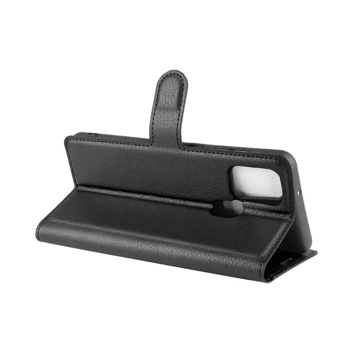 PU Leather Wallet Cover For Samsung Galaxy A21s Case Holder Card Slots Black