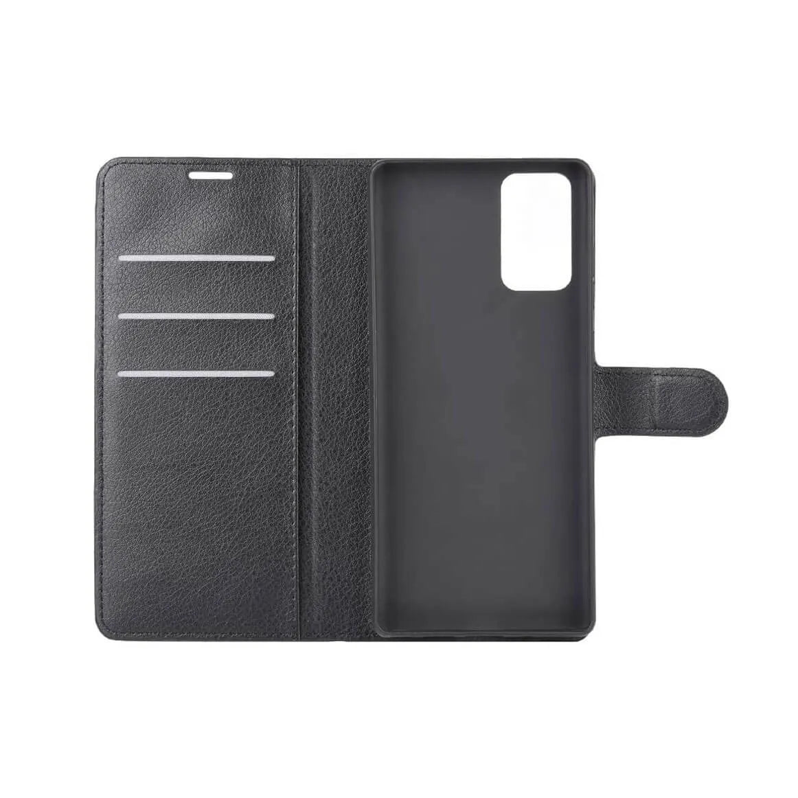 PU Leather Wallet Cover For Samsung Galaxy Note 20 / Note 20 5G Case Holder Card Slots Black