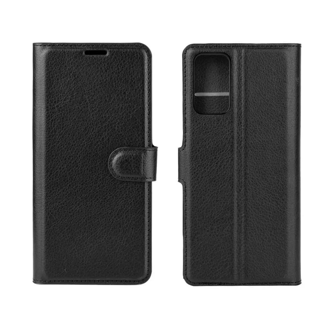 PU Leather Wallet Cover For Samsung Galaxy Note 20 / Note 20 5G Case Holder Card Slots Black