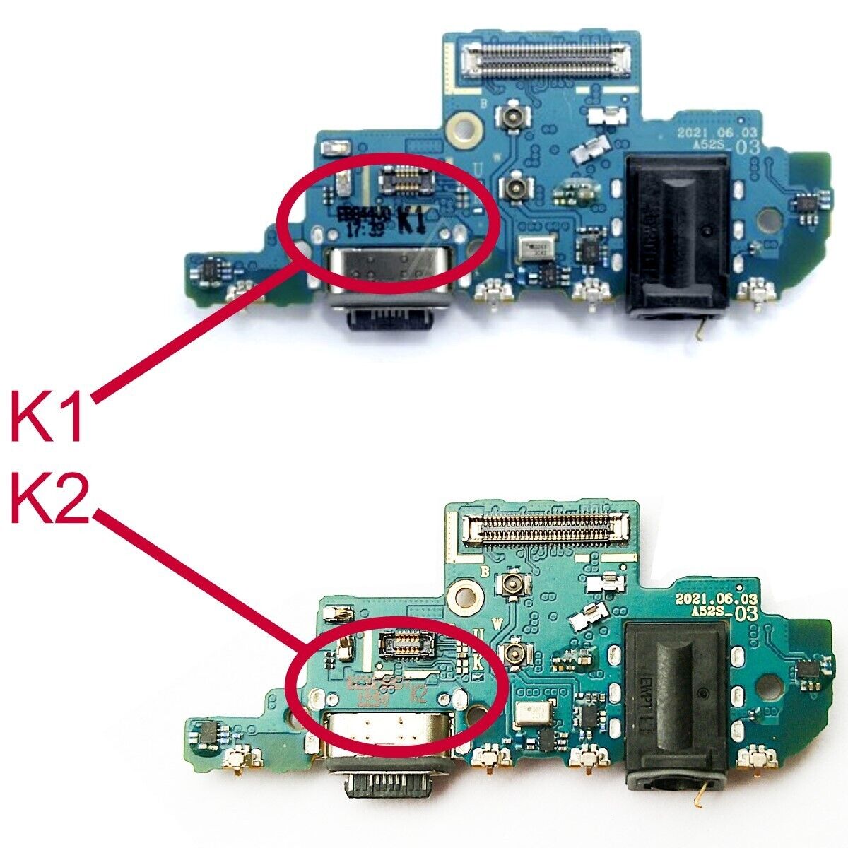 For Samsung Galaxy A52s 5G Replacement Charging Port Board With Microphone K2-www.firsthelptech.ie