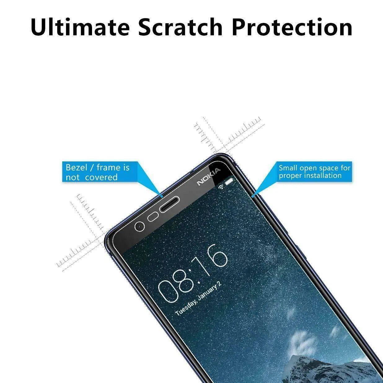 For Nokia 5.1 (Nokia 5 2018) Tempered Glass