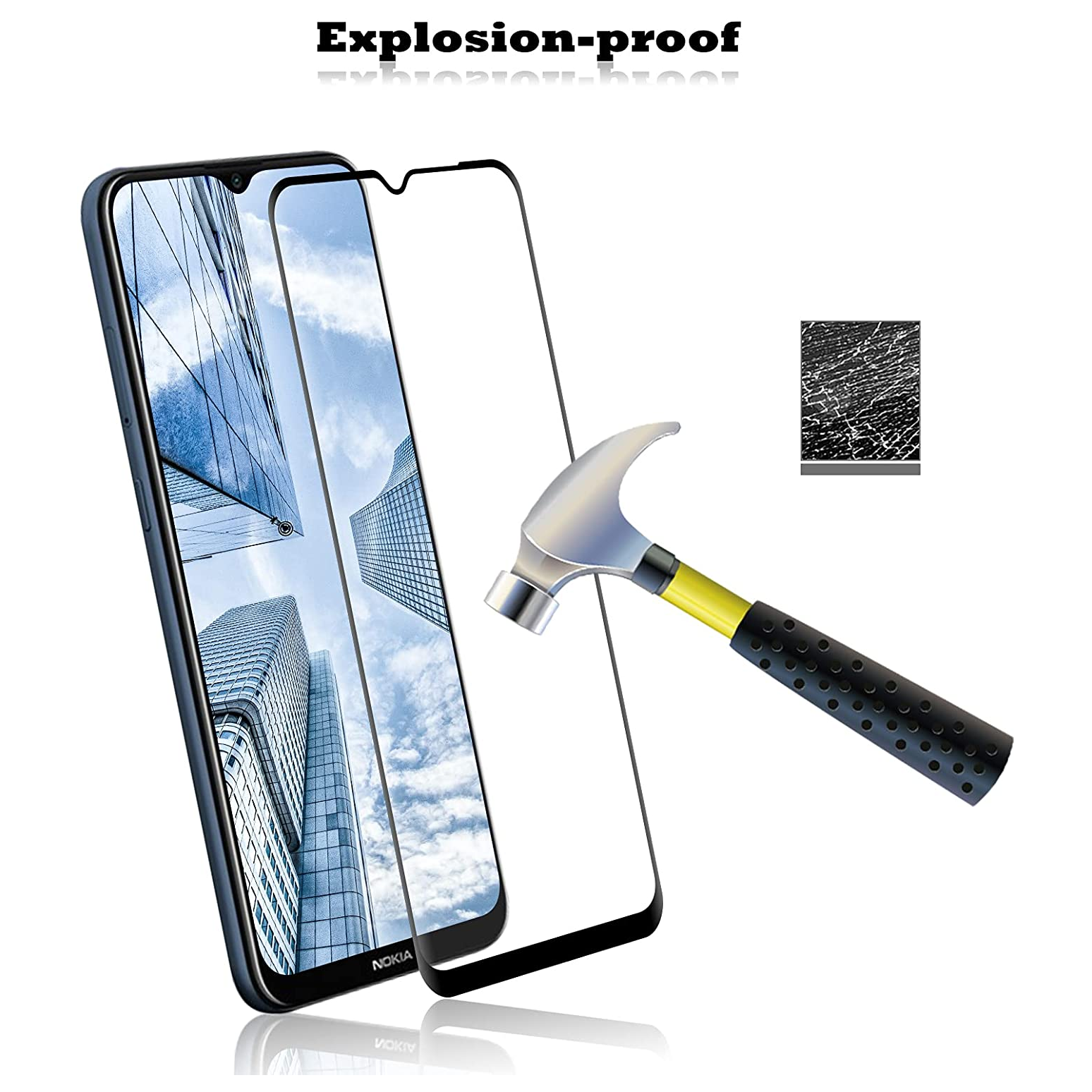 5D Full Coverage Screen Protector For Nokia G10 Tempered Glass-www.firsthelptech.ie