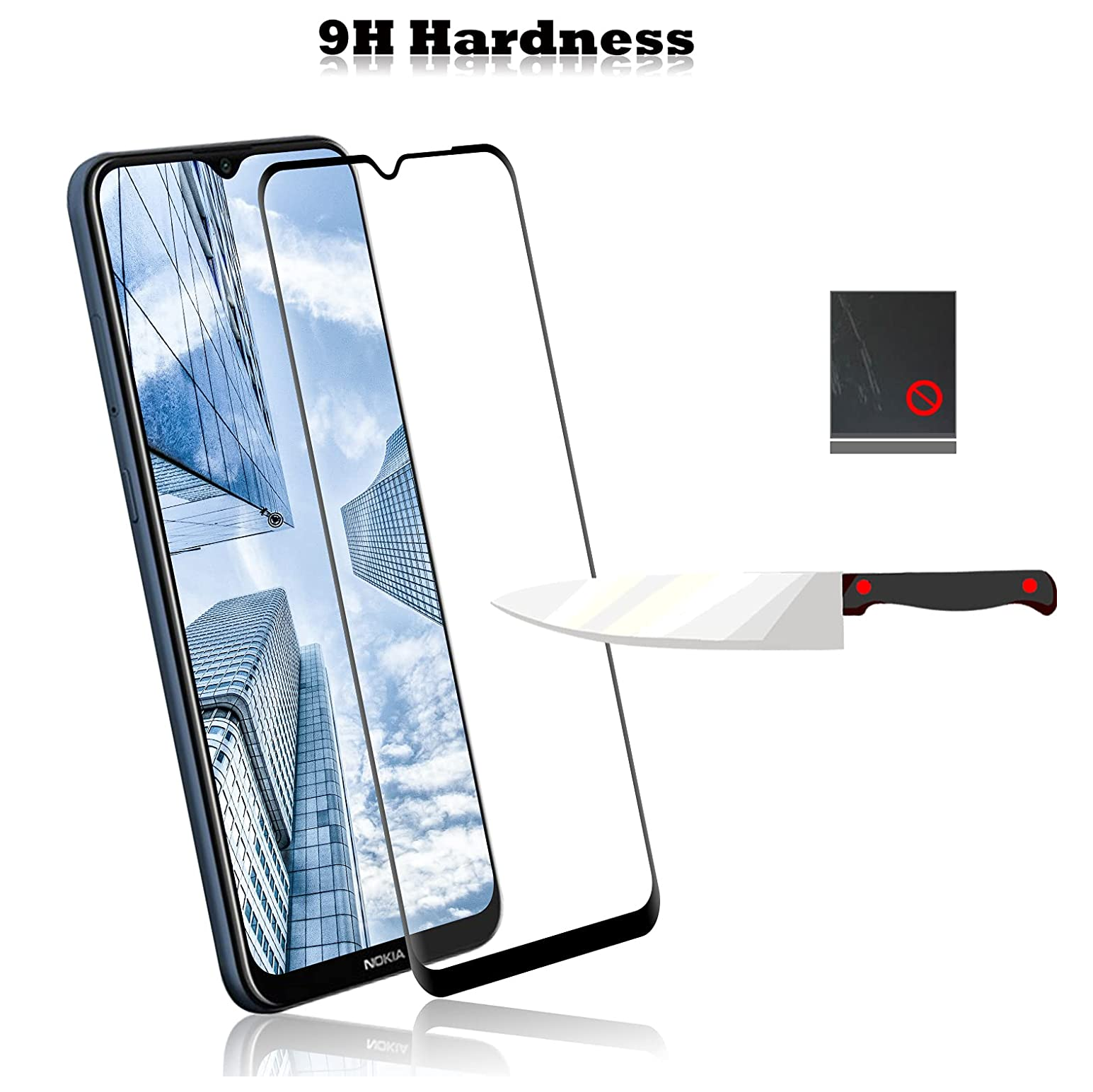 5D Full Coverage Screen Protector For Nokia 2.4 Tempered Glass-www.firsthelptech.ie