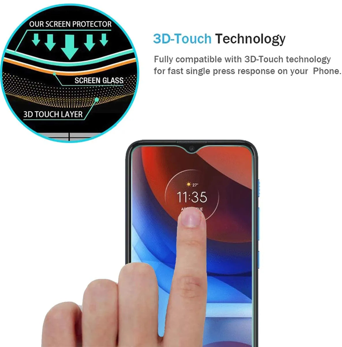 For Motorola Moto E7i Tempered Glass