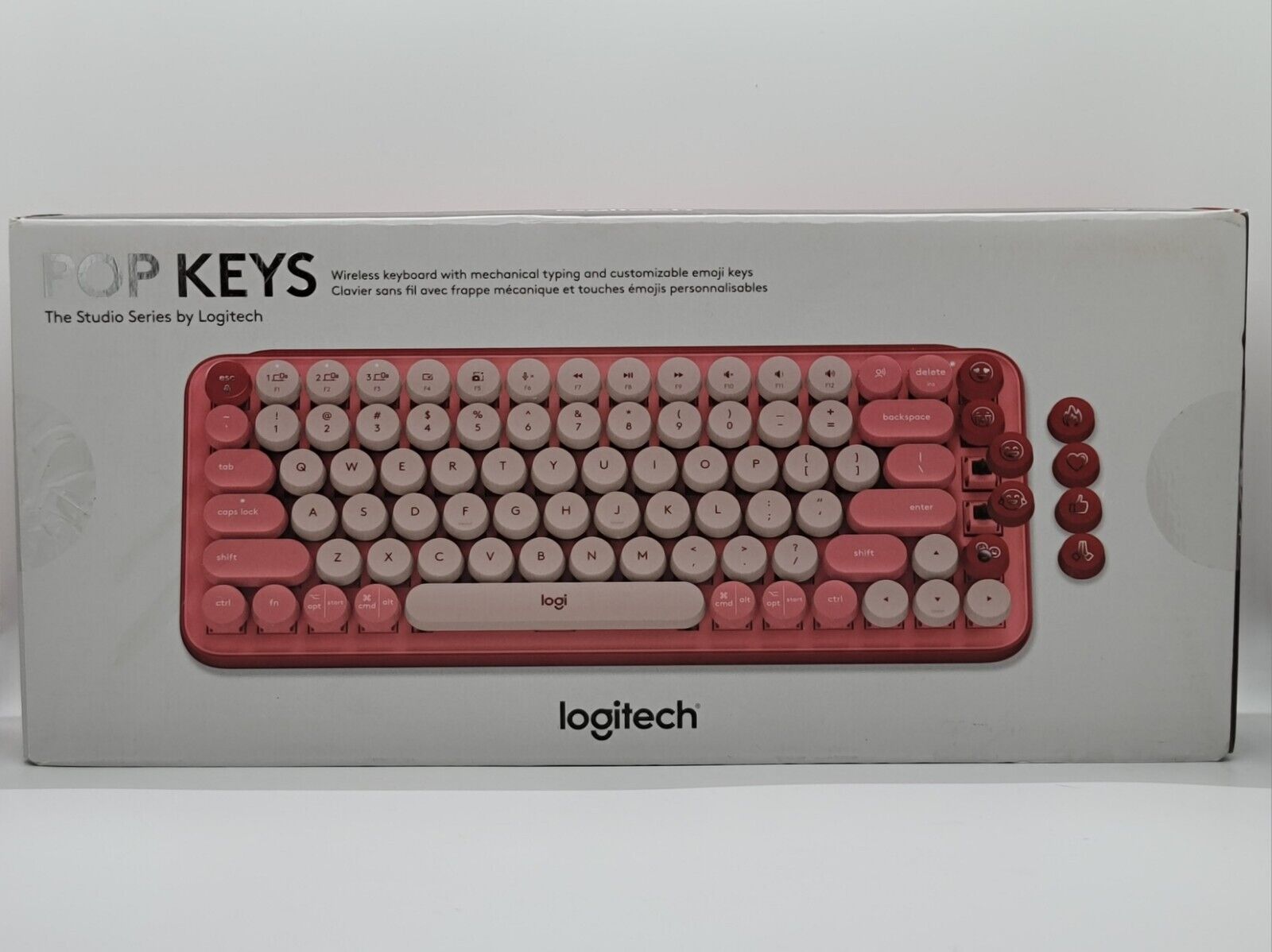 Logitech POP KEYS Round Button Bluetooth Mechanical Keyboard - Pink