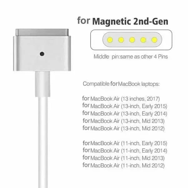 USB-C Type C To Magsafe 2 2nd T-Tip Power Adapter Cable for Macbook Pro / Air
