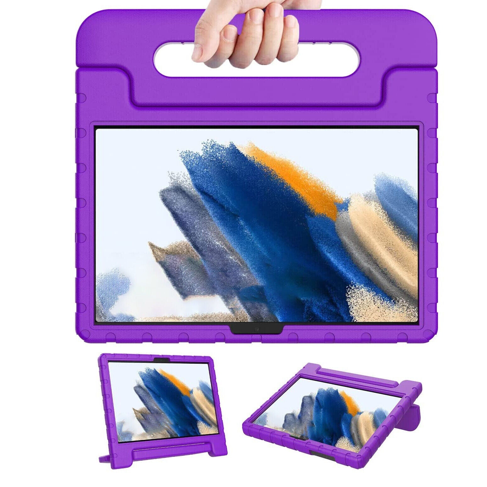 For Xiaomi Redmi Pad SE Kids Case Shockproof Cover With Stand - Purple-www.firsthelptech.ie