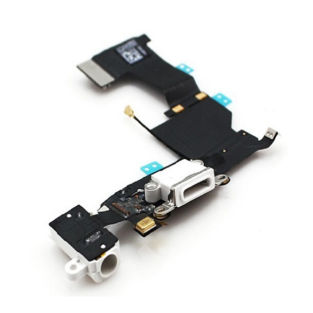 Apple iPhone 5 5G Charging Port Connector Flex Cable - White for [product_price] - First Help Tech