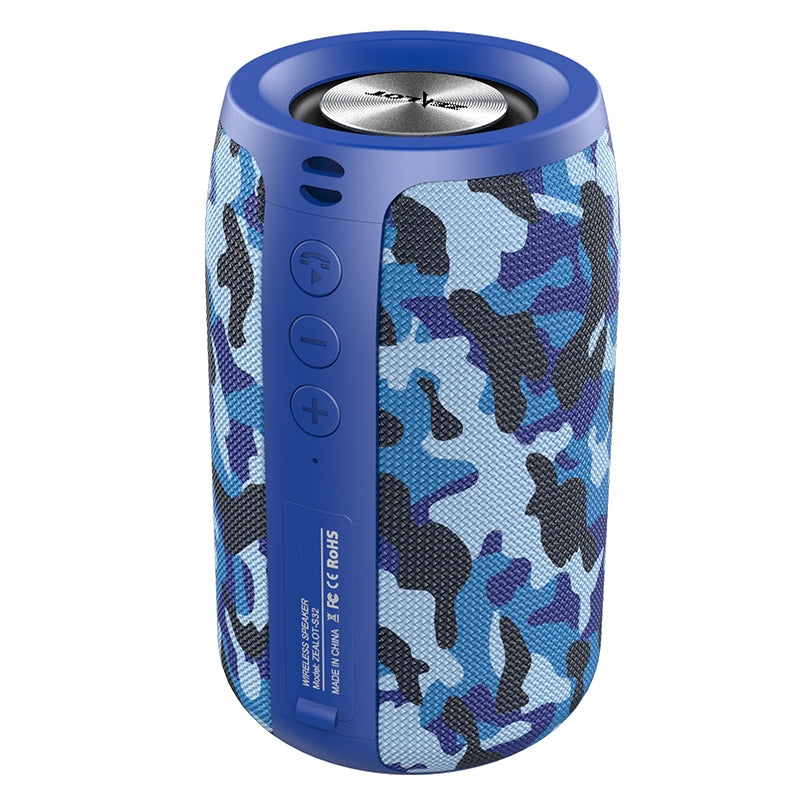 ZEALOT S32 TWS Wireless Mini Portable HIFI Subwoofer Speaker - Blue Camouflage-www.firsthelptech.ie