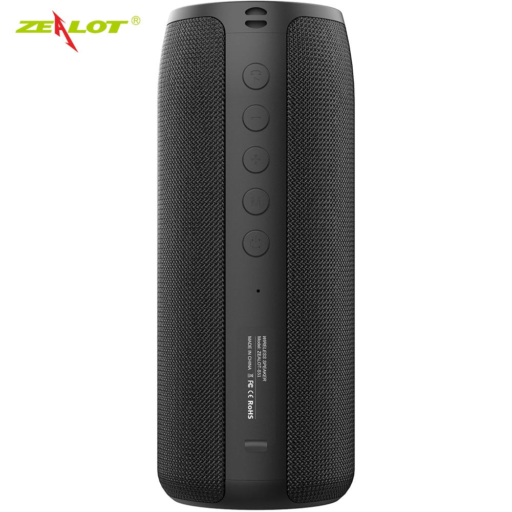 ZEALOT S51 10W TWS Portable Bluetooth Speaker - Black-First Help Tech