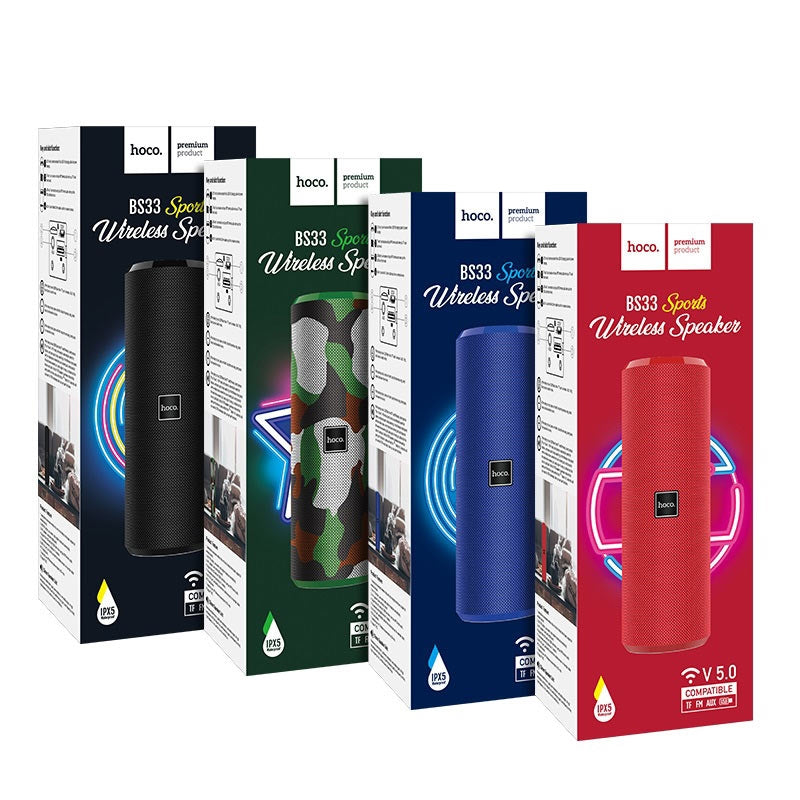 Hoco BS33 Voice Sports Wireless Speaker - Red-First Help Tech