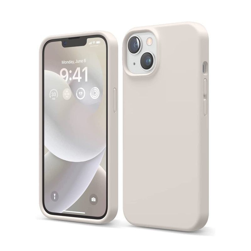 Liquid Silicone Case For Apple iPhone 14 Luxury Shockproof Phone Cover Grey-First Help Tech