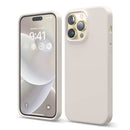 Liquid Silicone Case For Apple iPhone 14 Pro Max Luxury Thin Phone Cover Grey-First Help Tech